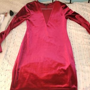 Maroon, large, forever 21 dress